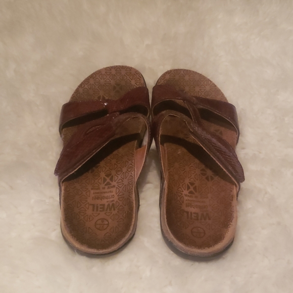 Dr Weil Faith brown slip on sandals slides 6/37 - Picture 4 of 6